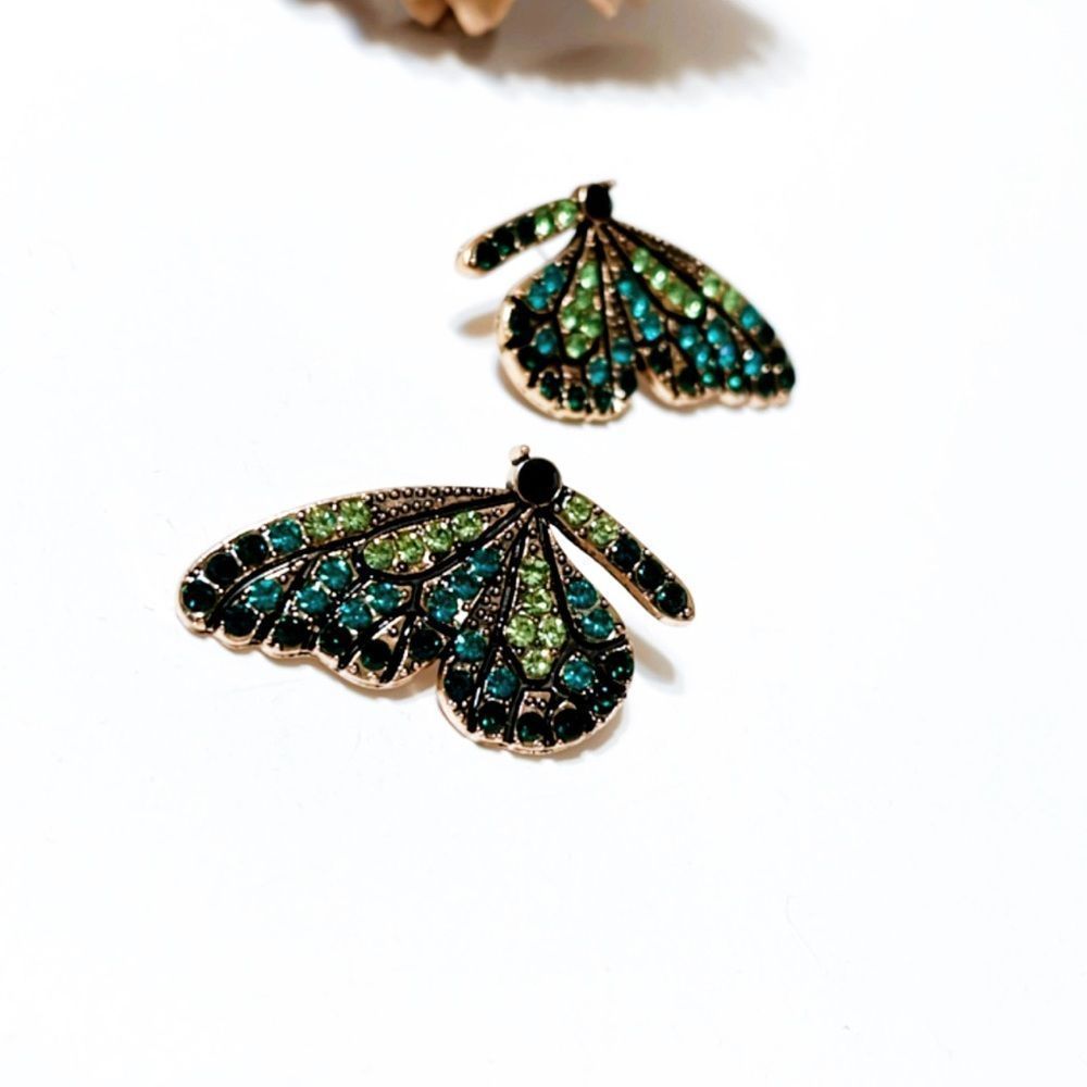 Butterfly stud earrings M8 - Picture 3 of 5
